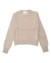 Ami Alexandre Mattiussi Ami Champagne Sweater With Classic Crew Neckline In Neutral
