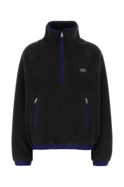 Ami Alexandre Mattiussi Ami Charcoal Pile Mini Sweatshirt In Black