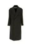 Ami Alexandre Mattiussi Ami Paris Anthracite Grey Double-breasted Wool Coat Men In Gray