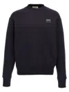 Ami Alexandre Mattiussi Black Crewneck Sweatshirt With Logo Lettering Detail On The Front And Adc Logo Embroidery On The Rea In Black