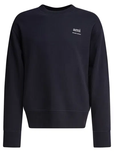 Ami Alexandre Mattiussi Ami Classic Crew Neck Sweatshirt In Blue
