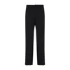 Ami Alexandre Mattiussi Wool Wide-leg Pant Cropped Length In Black