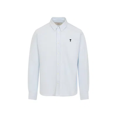 Ami Alexandre Mattiussi Ami Classic Fit Light Blue Cotton Shirt