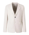 Ami Alexandre Mattiussi Notched Lapel Blazer With Front Pockets In White