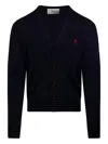 Ami Alexandre Mattiussi Ami Classic V-neck Cardigan With Button-down Front In Black