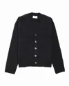 Ami Alexandre Mattiussi Classic V-neck Cardigan With Cashmere Elbow Patches