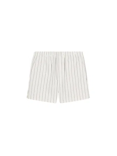 Ami Alexandre Mattiussi Ami Classic White Shorts With Elasticated Waistband And Signature Detailing