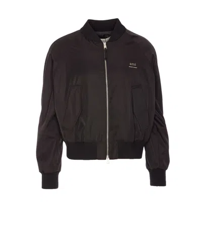 Ami Alexandre Mattiussi Ami Clssic Bomber Jacket In Black