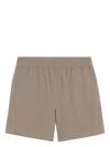 Ami Alexandre Mattiussi Ami Contrast-stitching Swim Shorts In Brown