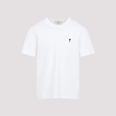 Ami Alexandre Mattiussi Ami Paris Men Ami De Coeur T-shirt In Organic Cotton Jersey In White