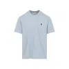 Ami Alexandre Mattiussi Logo-embroidered Crewneck T-shirt In Blue