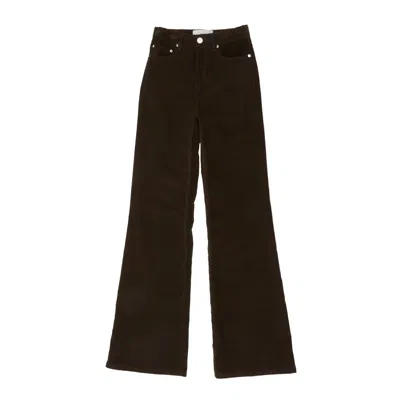 Ami Alexandre Mattiussi Ami Corduroy Flare Fit Trousers In Brown