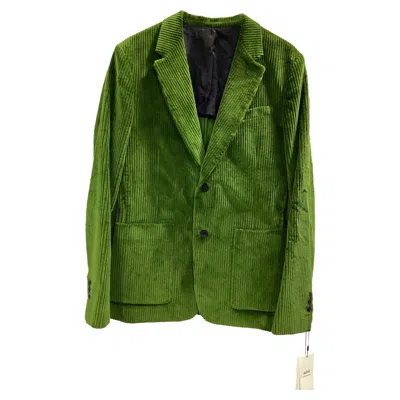 Ami Alexandre Mattiussi Ami Corduroy Suit Jacket In Green Cotton