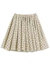 Ami Alexandre Mattiussi Checked-pattern Midi Skirt In Orange