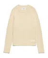 Ami Alexandre Mattiussi Ami Crewneck Knitted Jumper In Nude