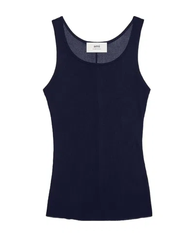 AMI ALEXANDRE MATTIUSSI AMI CREWNECK SLEEVELESS TANK TOP