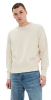 Ami Alexandre Mattiussi Ami Crewneck Sweater White Cream In White Cream