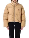 Ami Alexandre Mattiussi Ami De Caur Technical Canvas Down Jacket In Brown