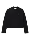 Ami Alexandre Mattiussi Ami Cropped Sweatshirt In Black