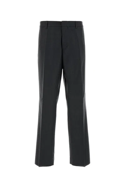 Ami Alexandre Mattiussi Ami Dark Grey Wool Pant In Gray