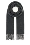 Ami Alexandre Mattiussi Ami Dark Grey Wool Scarf In Gray