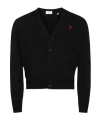 Ami Alexandre Mattiussi Black Ami De Coeur Cardigan In Black