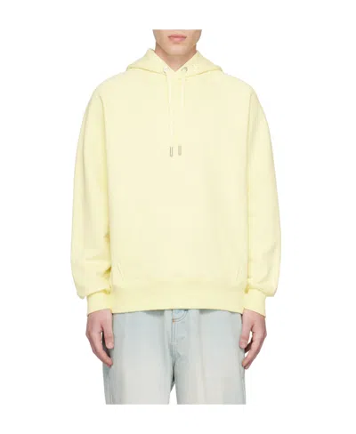Ami Alexandre Mattiussi Ami De C Ur Hooded Sweater In Yellow
