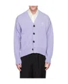 Ami Alexandre Mattiussi Ssense Exclusive Purple Ami De Cœur Cardigan In Purple