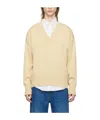 Ami Alexandre Mattiussi Ami De C Ur Sweater In Yellow