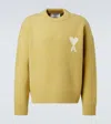 Ami Alexandre Mattiussi Ami De Caur Alpaca And Wool-blend Sweater In Green