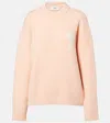 Ami Alexandre Mattiussi Ami De Caur Alpaca And Wool-blend Sweater In Pink