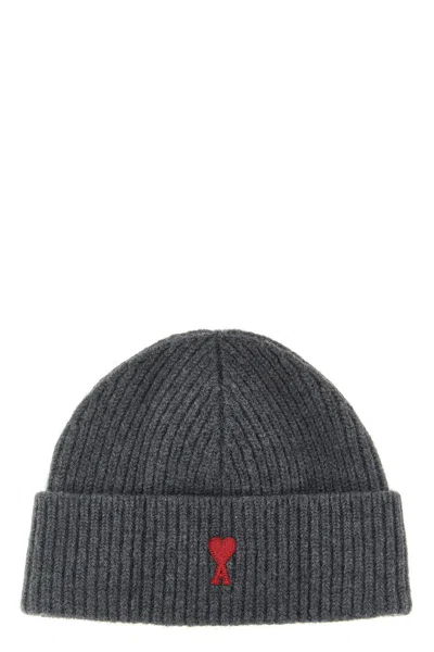 Ami Alexandre Mattiussi 'ami De Caur' Beanie In Gray