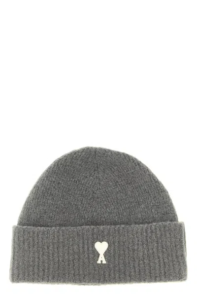 Ami Alexandre Mattiussi 'ami De Caur' Beanie In Gray