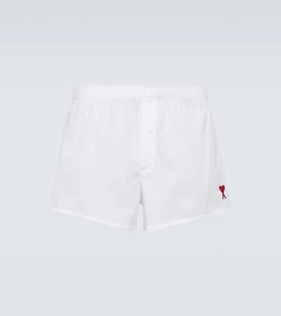 Ami Alexandre Mattiussi Ami De Coeur Cotton Boxers In White