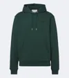Ami Alexandre Mattiussi Deep Green Pullover Hoodie With Adjustable Drawstring In Green