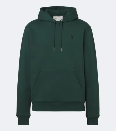 Ami Alexandre Mattiussi Ami De Caur Cotton Jersey Sweatshirt In Green