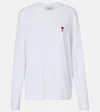 Ami Alexandre Mattiussi Ami De Caur Cotton Jersey Sweatshirt In White