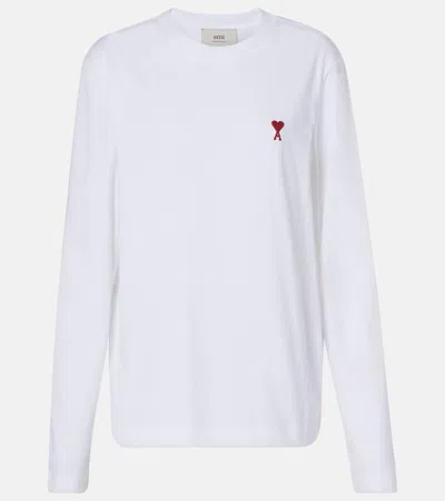 Ami Alexandre Mattiussi Ami De Caur Cotton Jersey T-shirt In White