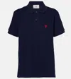 AMI ALEXANDRE MATTIUSSI AMI DE CAUR COTTON PIQUÉ POLO SHIRT