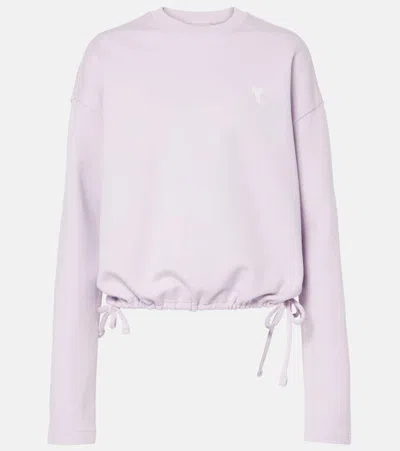 Ami Alexandre Mattiussi Ami De Caur Cotton Sweatshirt In Purple