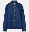 Ami Alexandre Mattiussi Ami De Coeur Cotton Denim Overshirt In Blue