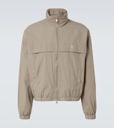 Ami Alexandre Mattiussi Ami De Caur Puffer Jacket In Beige