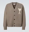Ami Alexandre Mattiussi Ami Paris Cardigan In Beige