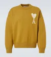 Shop Ami Alexandre Mattiussi Ami De Caur Virgin Wool Sweater In Beige