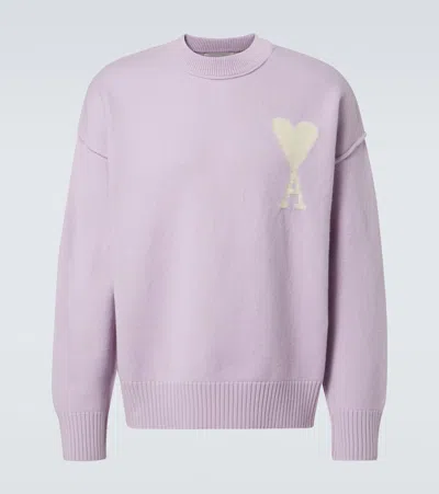 AMI ALEXANDRE MATTIUSSI AMI DE CAUR VIRGIN WOOL SWEATER