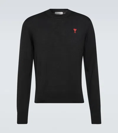 Pull Col Rond Ami Paris De Coeur In Black from YOOX