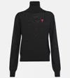 Ami Alexandre Mattiussi Ami Paris Black Wool Sweater In Black