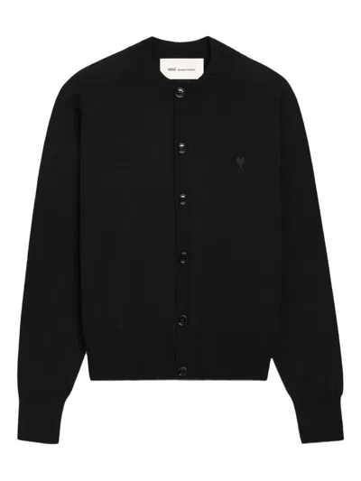 Ami Alexandre Mattiussi Wool Merinos Ami De Coeur Cardigan Knitwear Black