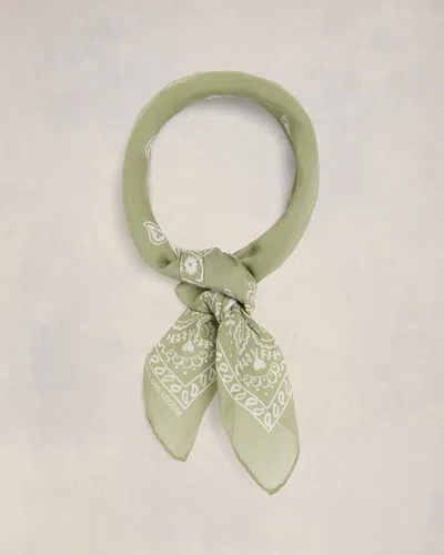 Ami Alexandre Mattiussi Ami De Coeur Bandana Scarf Green Unisex