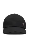 Ami Alexandre Mattiussi Black Nylon Ami De Coeur Stud Cap Grey In Black